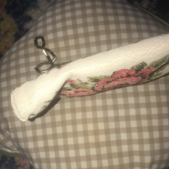 Vintage floral tapestry bag with glitter effect - Picture 9 of 11